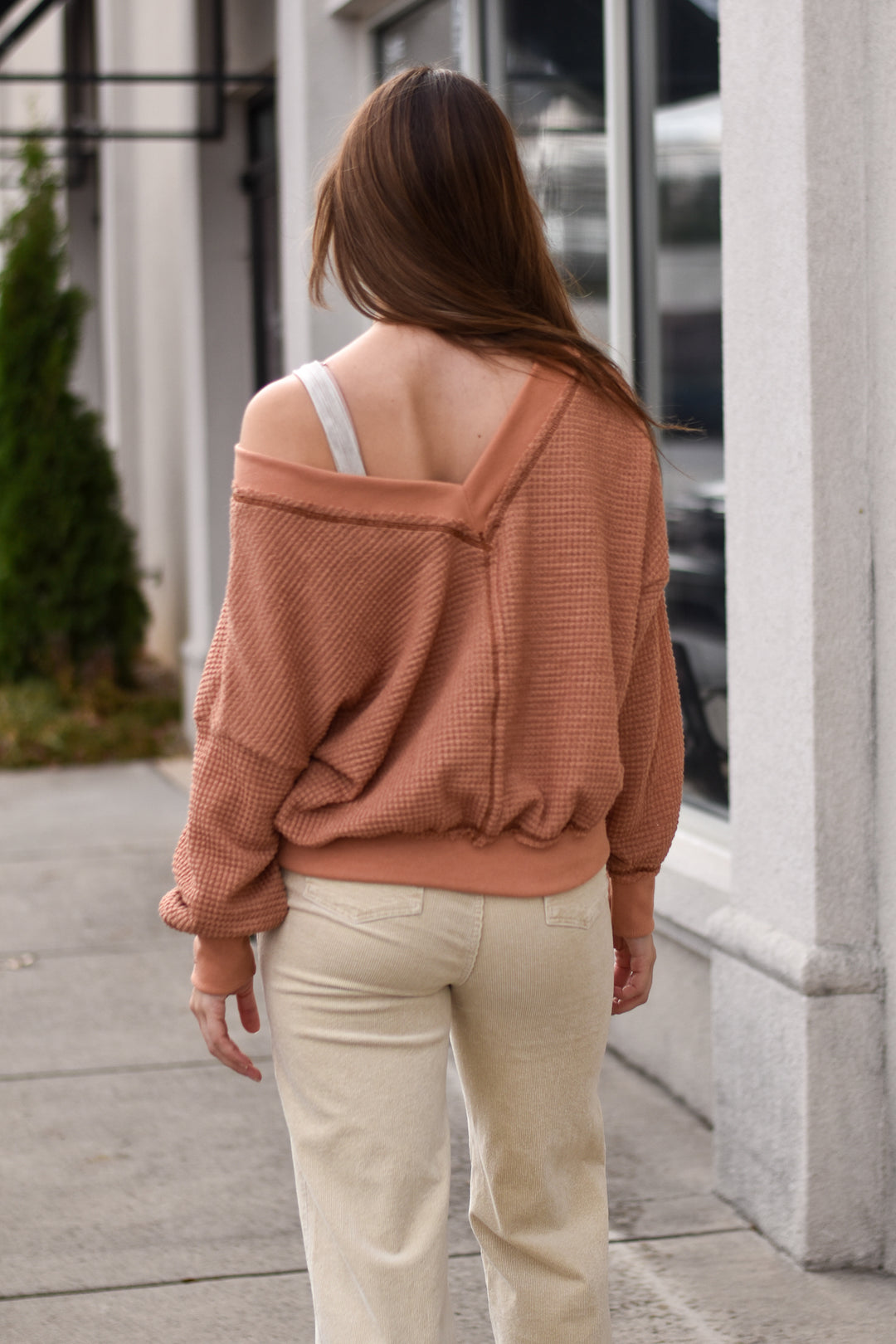 La Belle Waffle Knit Top