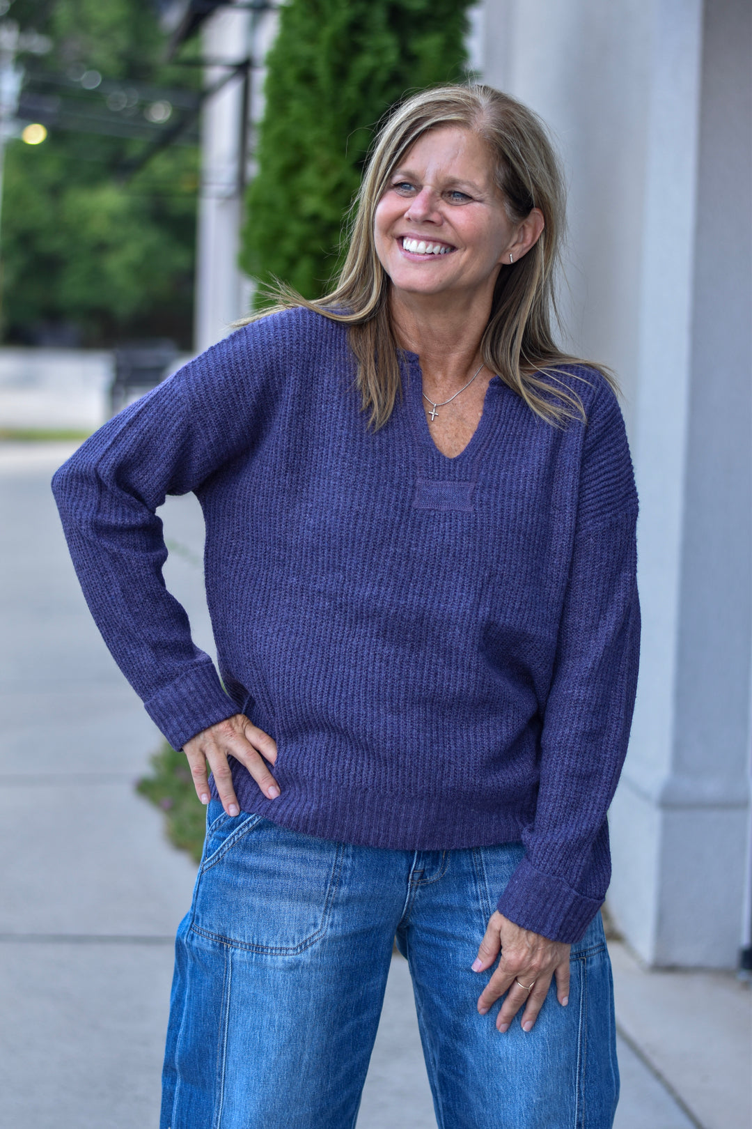 Midnight Melody Split Sweater