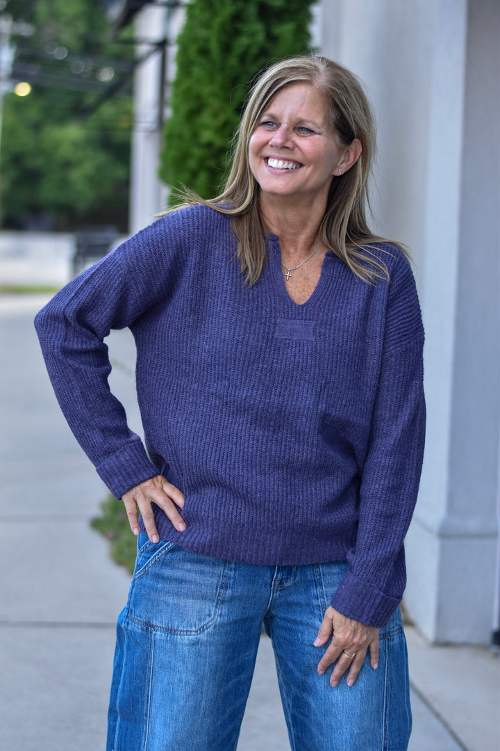 Midnight Melody Split Sweater