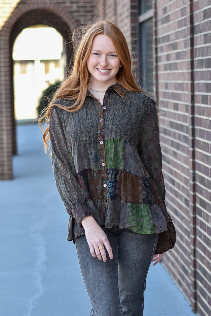 Boho Harvest Patchwork Shirt