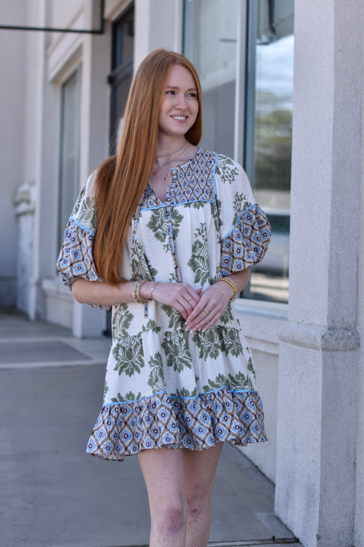 Boho Charm Babydoll Dress