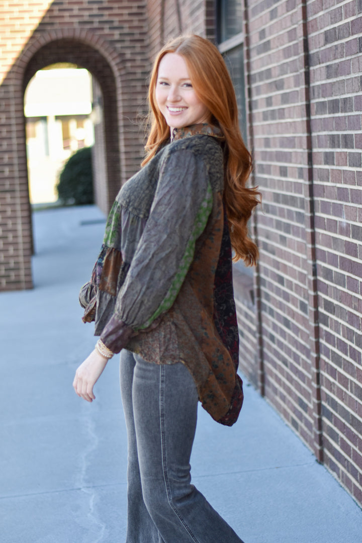 Boho Harvest Patchwork Shirt