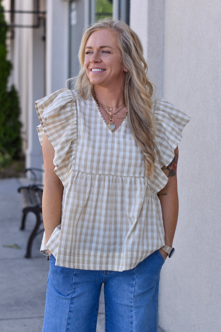 Easel's Gingham Dream Top