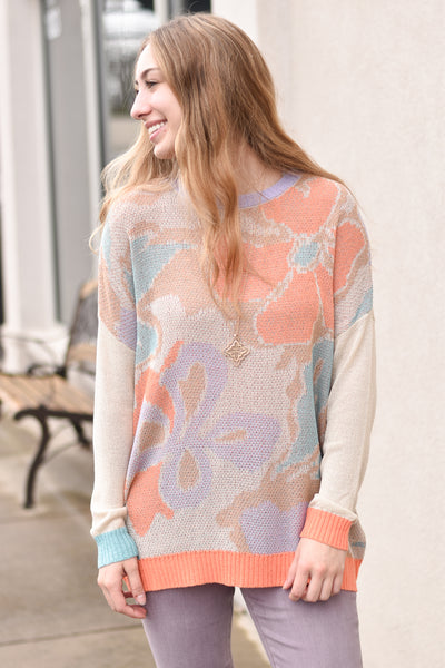 Floral Joy Knit Sweater