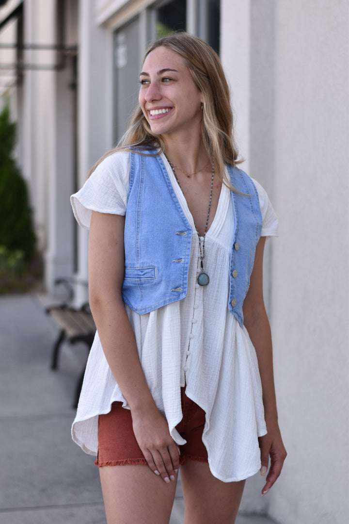 Love Vibe Denim Vest