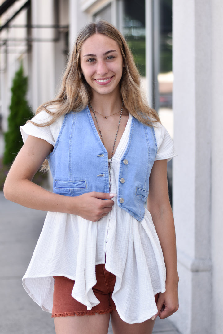 Love Vibe Denim Vest