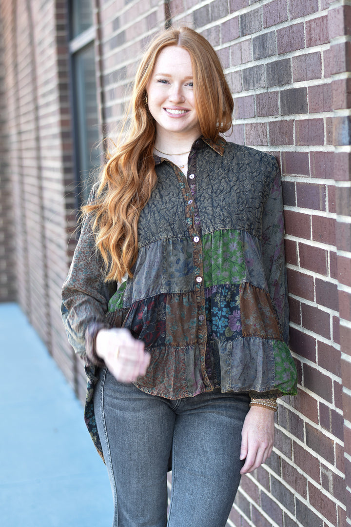 Boho Harvest Patchwork Shirt