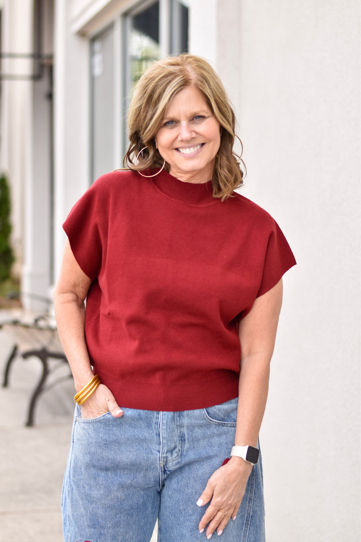 ee:some Soft Mock-Neck Sweater