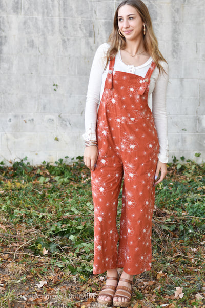 Hannah Floral Embroidered Overalls