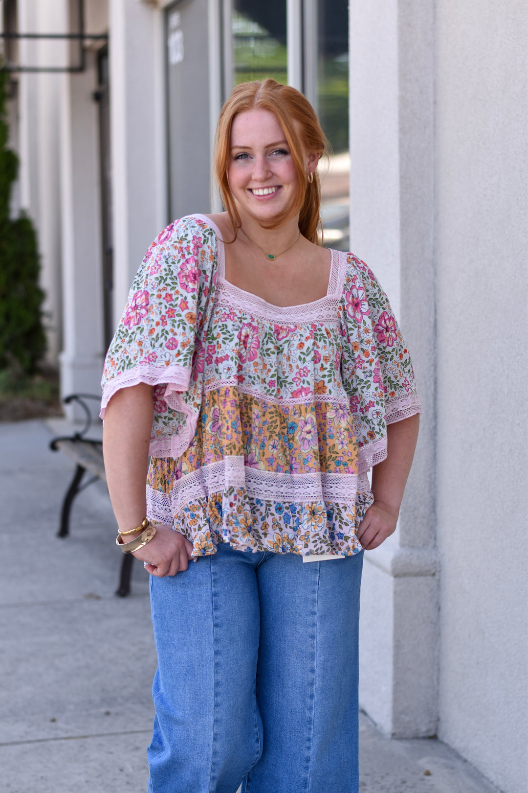 Floral Patchwork Lace Blouse
