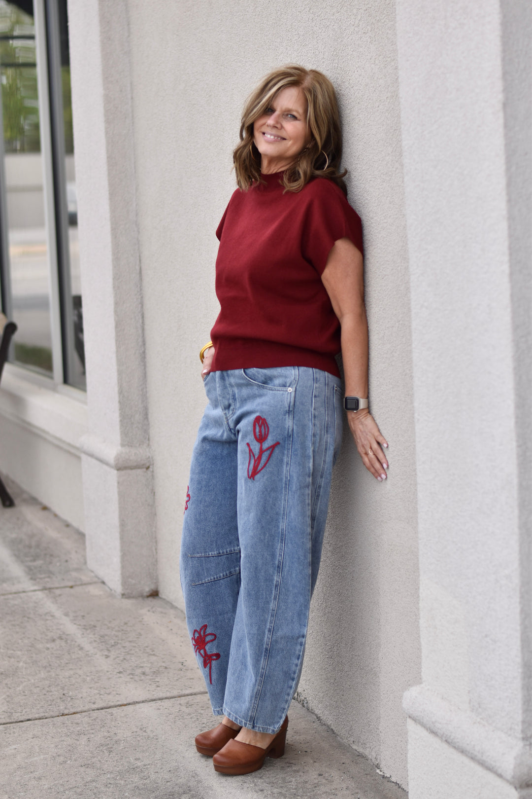 Blossom Barrel-Leg Jeans