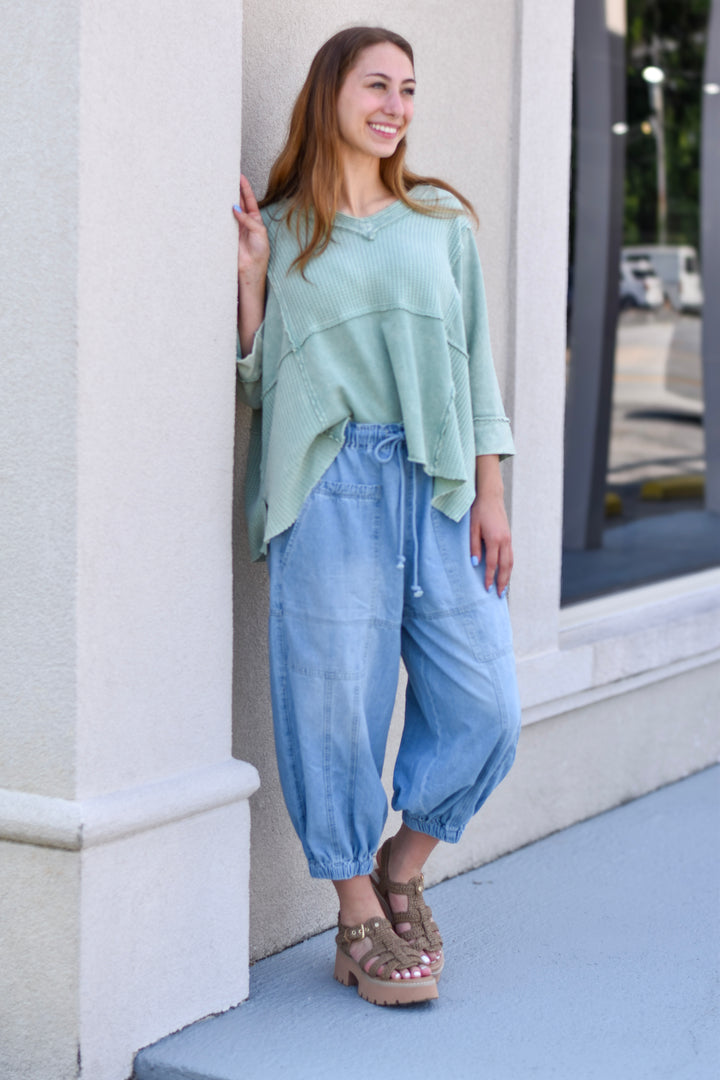 Washed Barrel Jeans