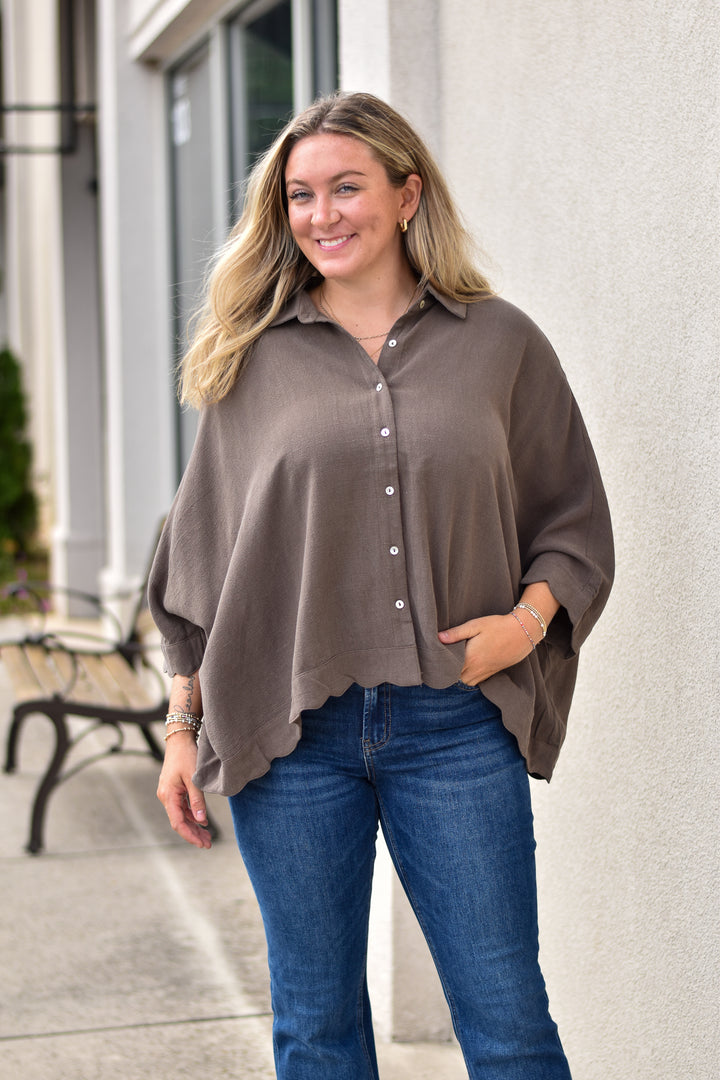 Lennon Scallop Blouse