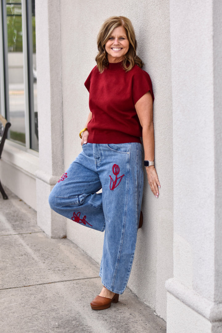 ee:some Soft Mock-Neck Sweater