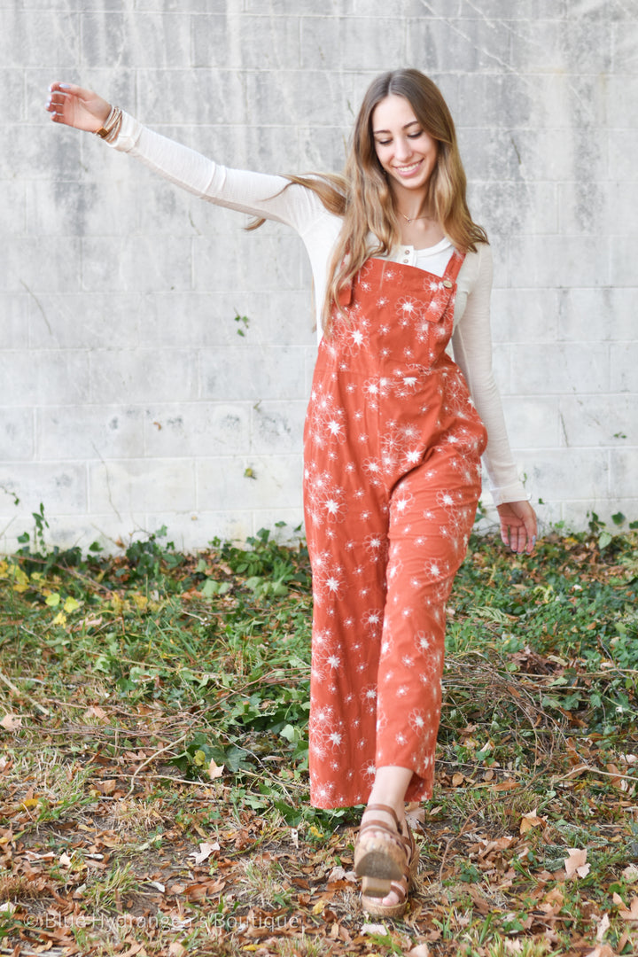 Hannah Floral Embroidered Overalls