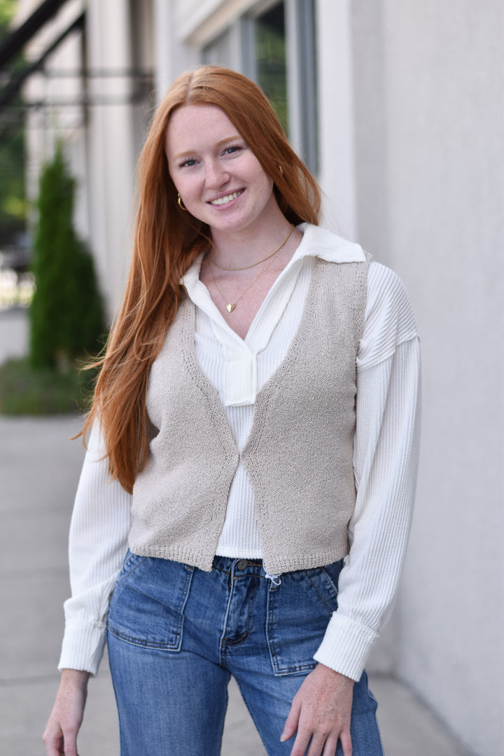 Colby Hook & Eye Sweater Vest