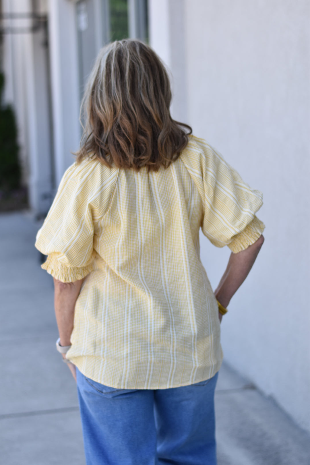 Sunny Days Ruffle Stripe Top