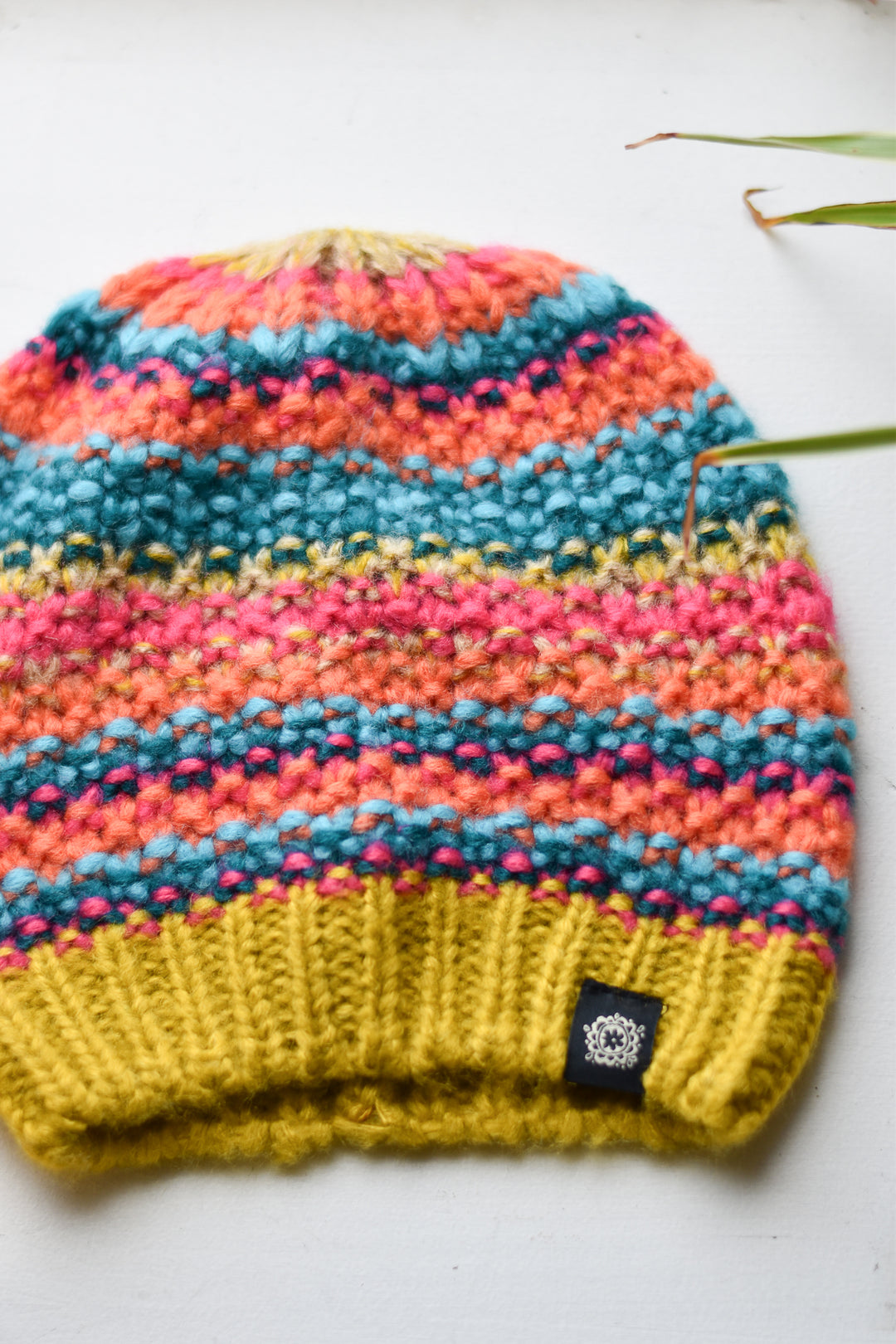 Natural Life Chunky Striped Beanie