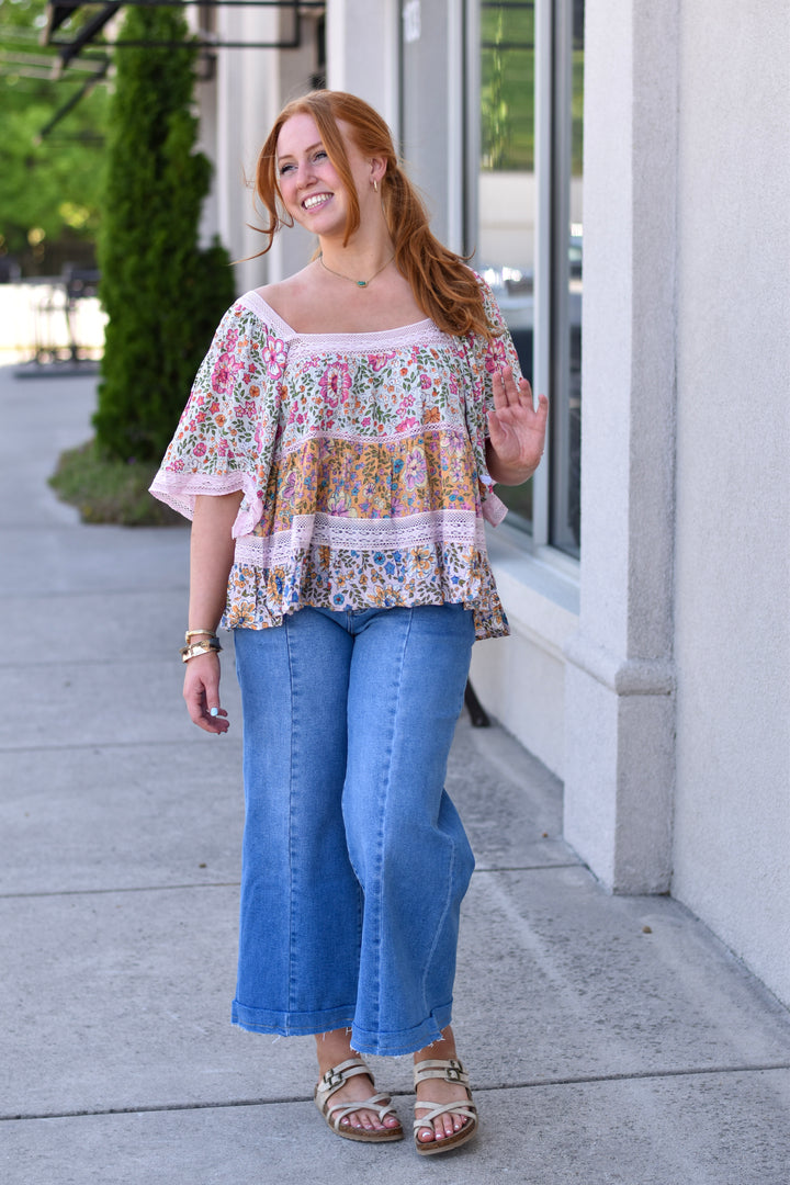 Floral Patchwork Lace Blouse