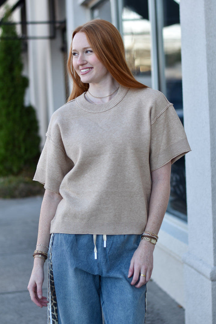 Comfy Raw Edge Sweater