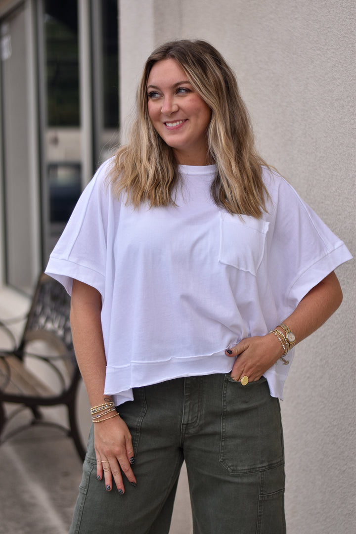 Chic Seam Crop Tee