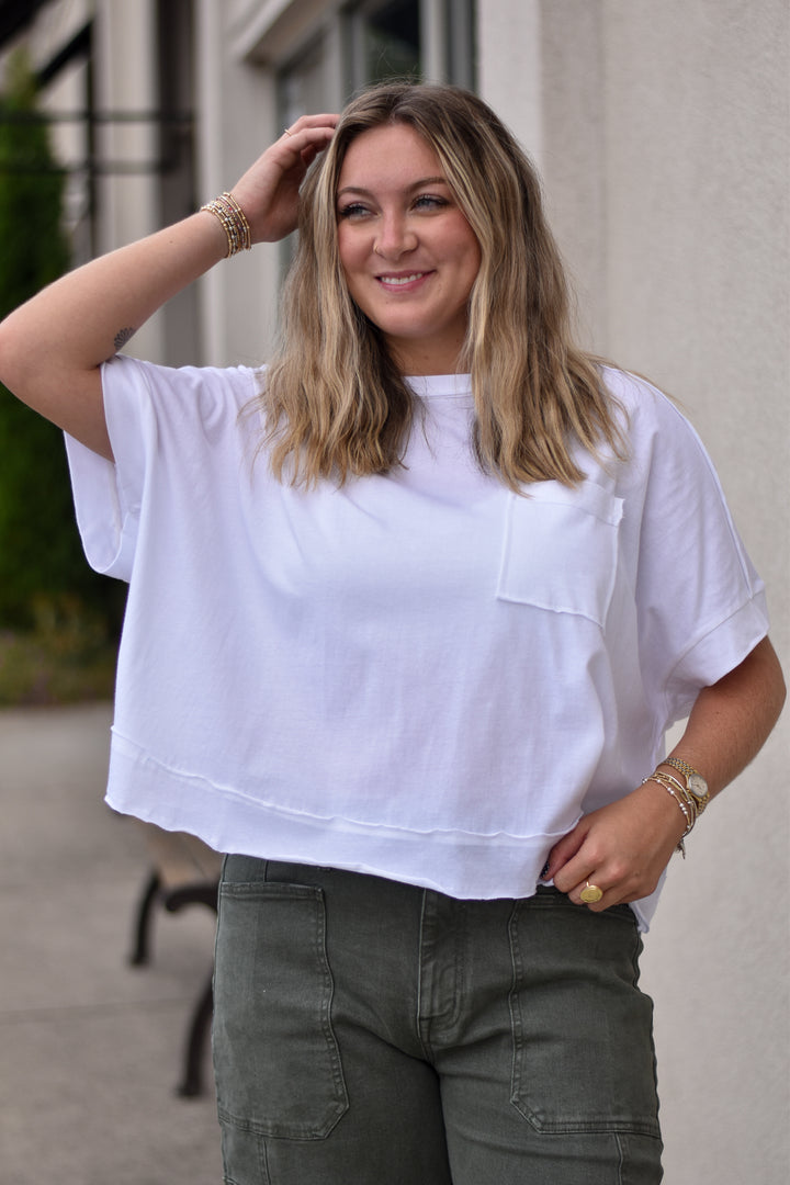 Chic Seam Crop Tee