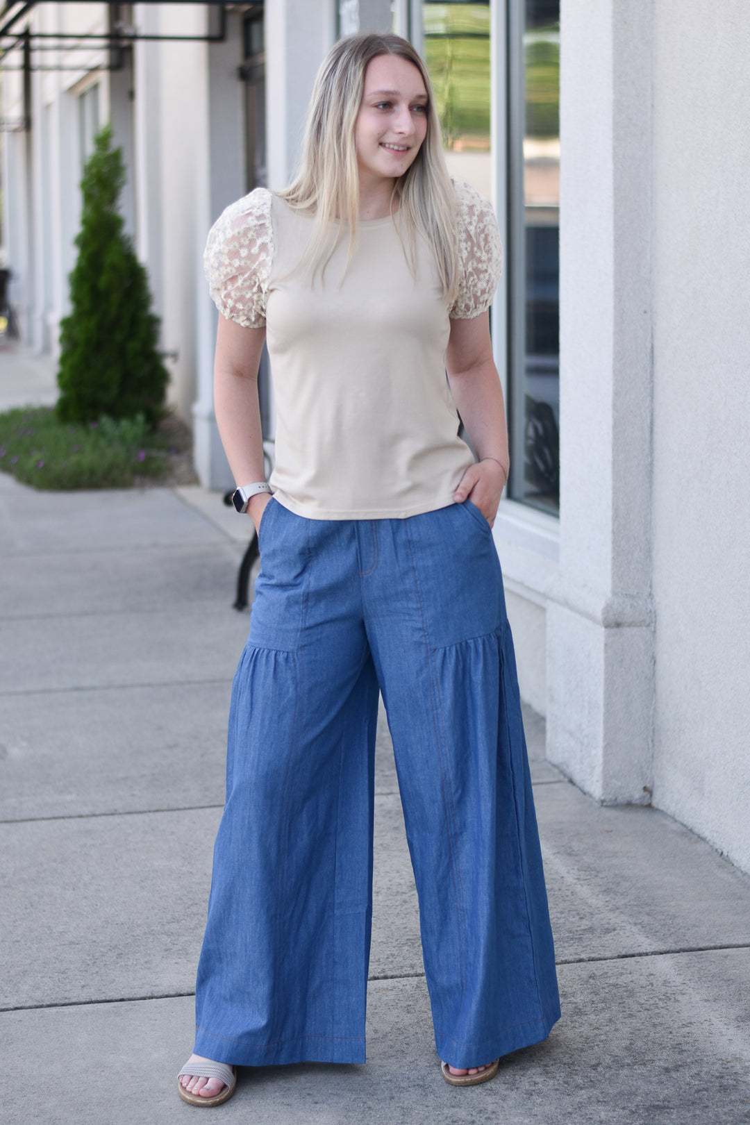 Dream Denim Palazzo Pants