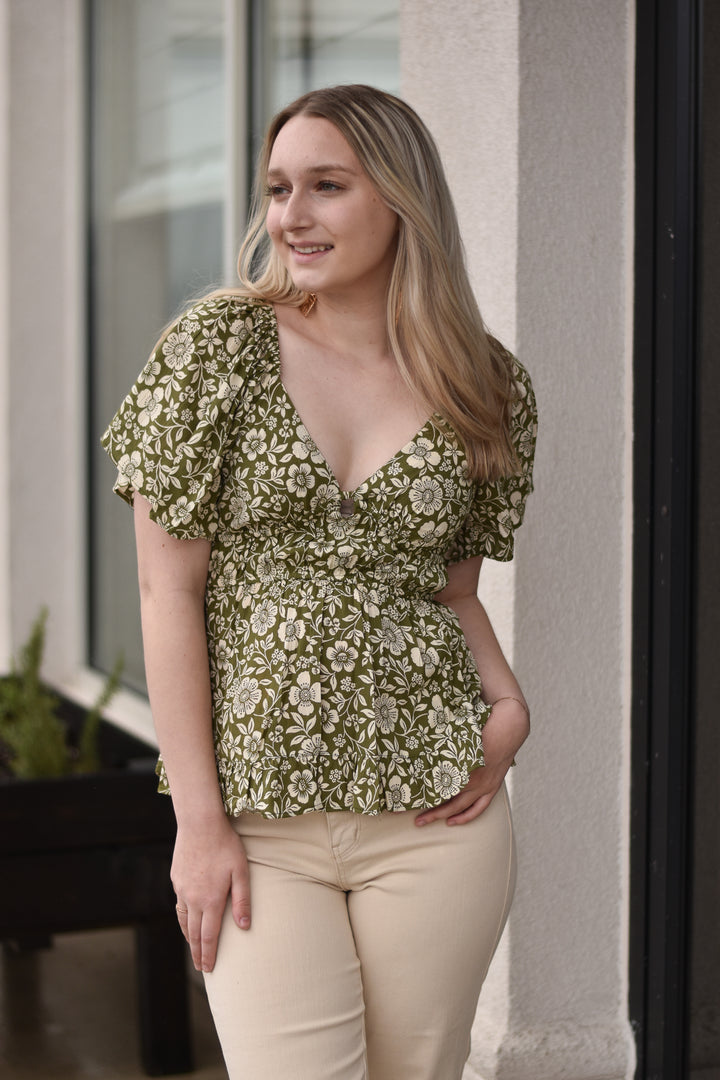 Gauzy Flutter Textured Top