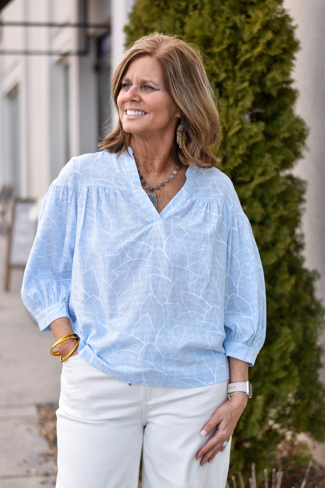 Pinch Willow Leaf Blouse
