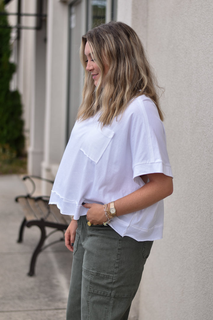 Chic Seam Crop Tee