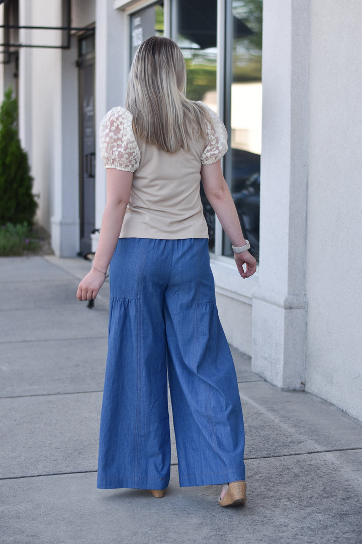 Dream Denim Palazzo Pants