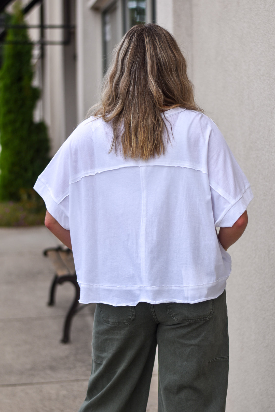 Chic Seam Crop Tee