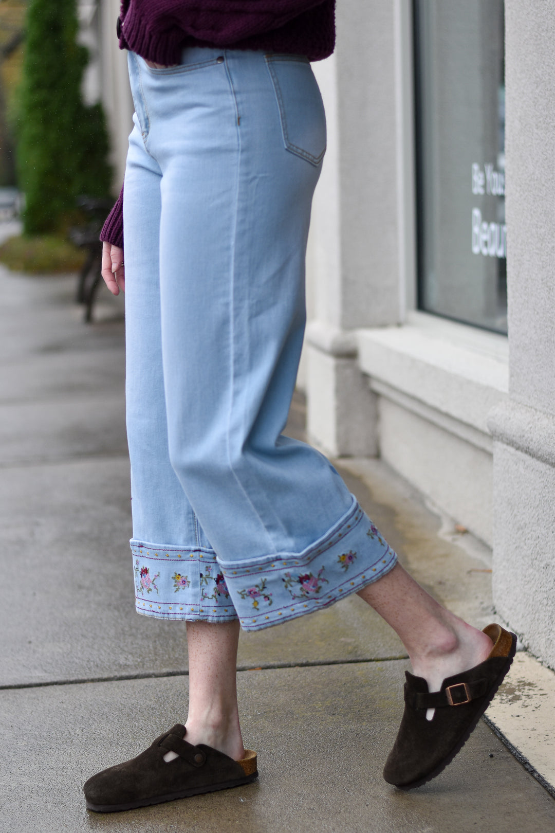 Bloom Border Crop Jeans