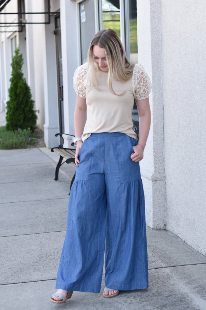 Dream Denim Palazzo Pants