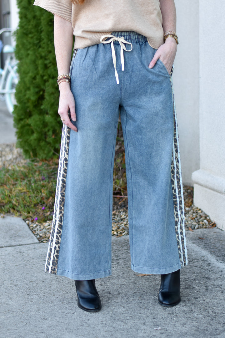 Leopard Lane Wide Leg Pants