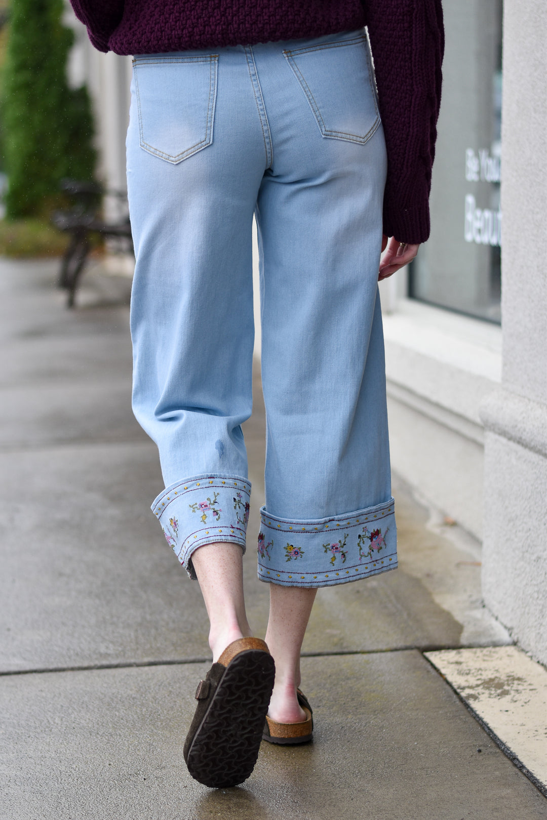 Bloom Border Crop Jeans