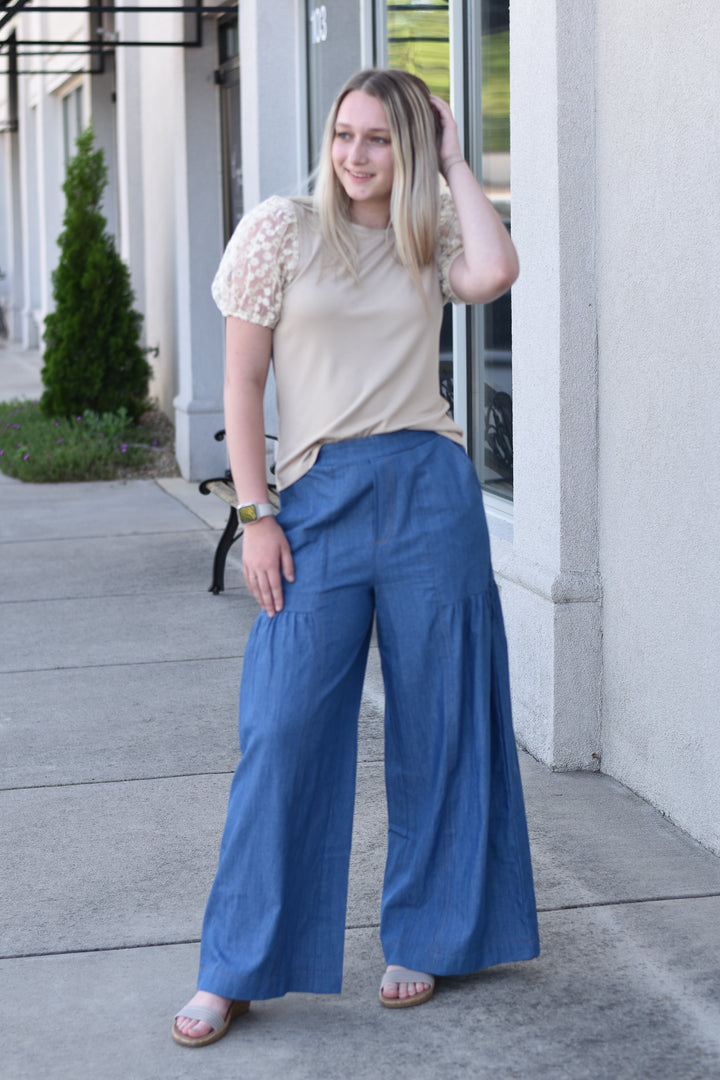 Dream Denim Palazzo Pants