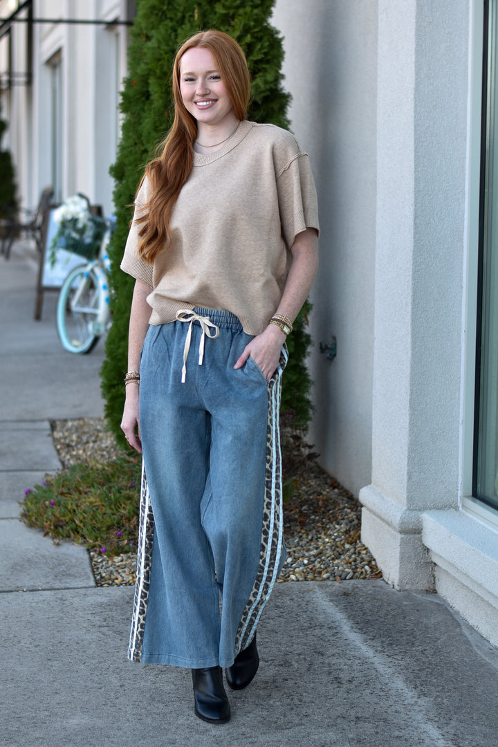 Leopard Lane Wide Leg Pants