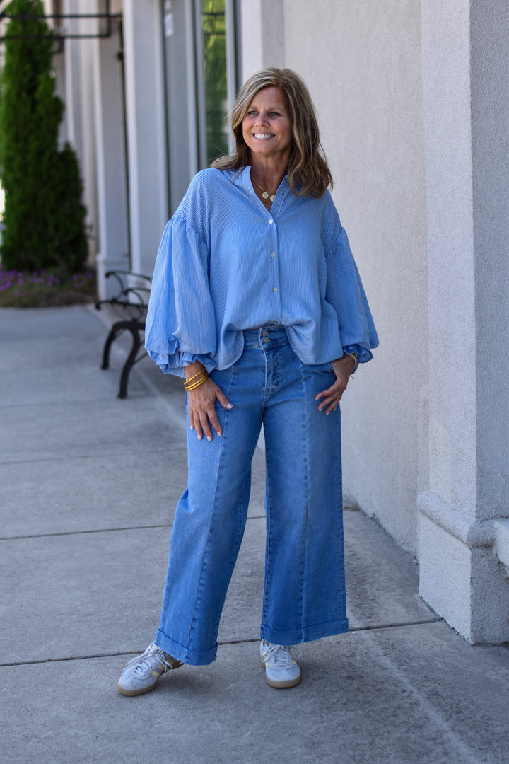 Fate Puff Sleeve Button Shirt