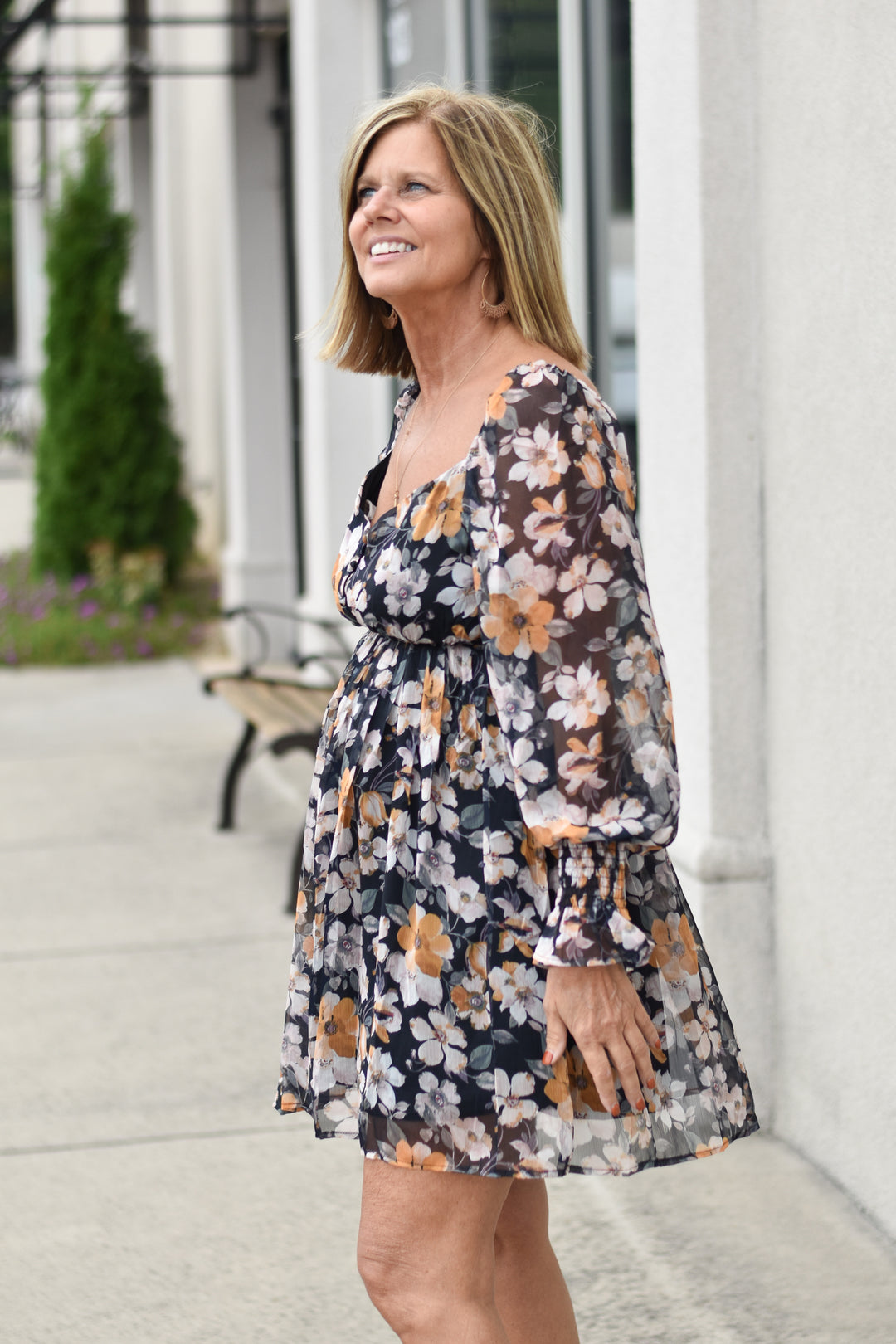 Floral Sweetheart Babydoll Dress