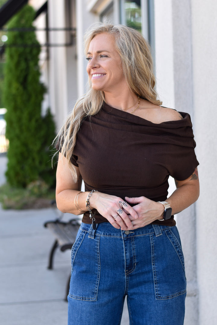 By Together Off Shoulder Drape Top