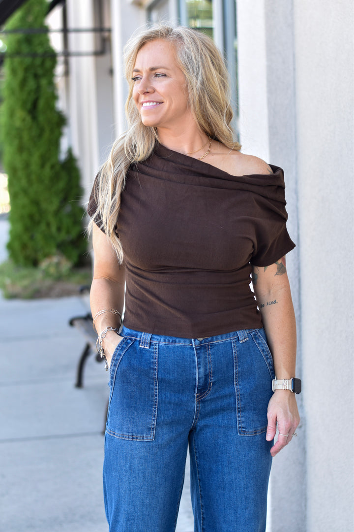 By Together Off Shoulder Drape Top
