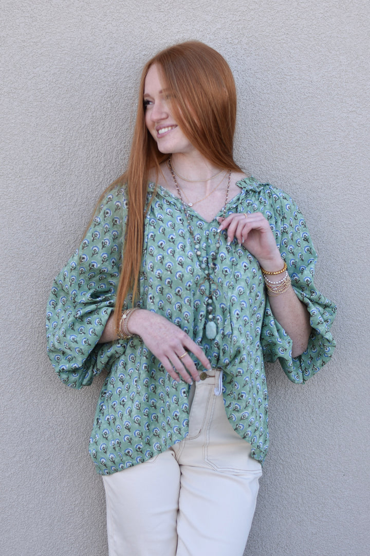 Fields of Floral Blouse