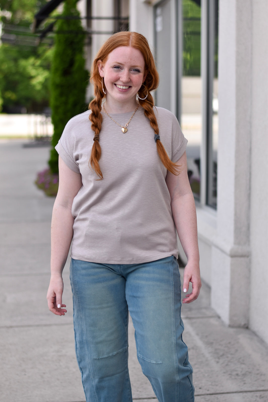 Everyday Ease Roll Sleeve Tee