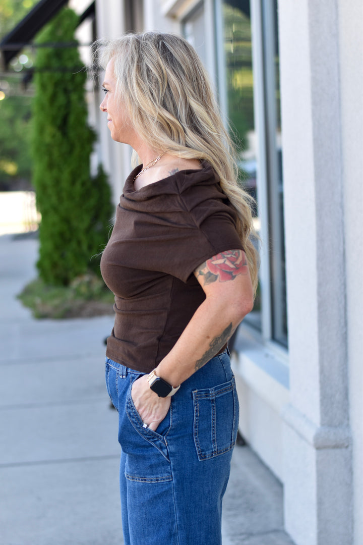 By Together Off Shoulder Drape Top