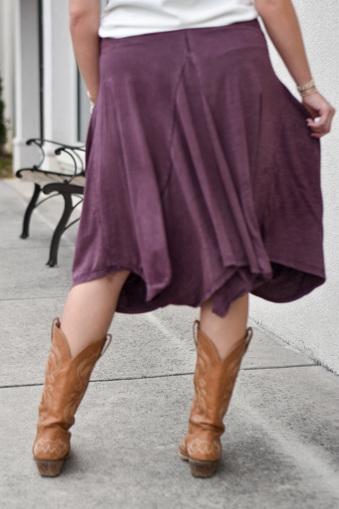 Tempo Paris Bubble Skirt-Plum