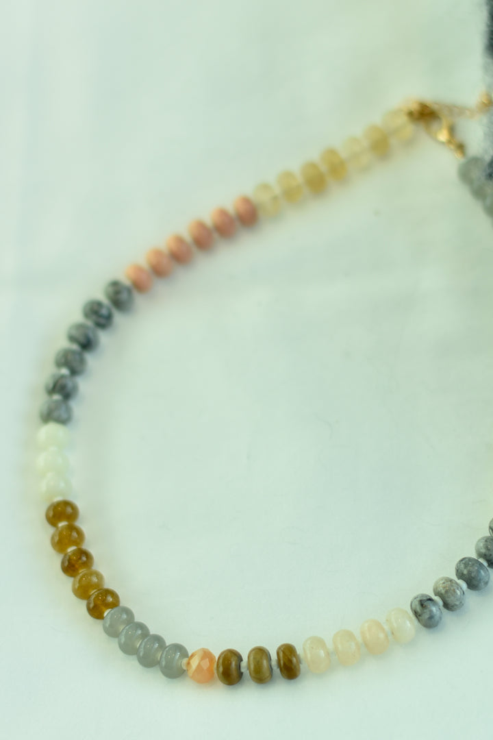 Natural Multi Color Beaded Necklace