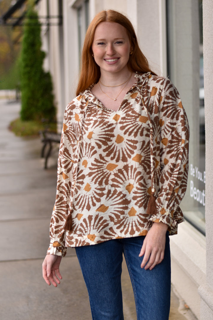Gypsy Floral Print Blouse