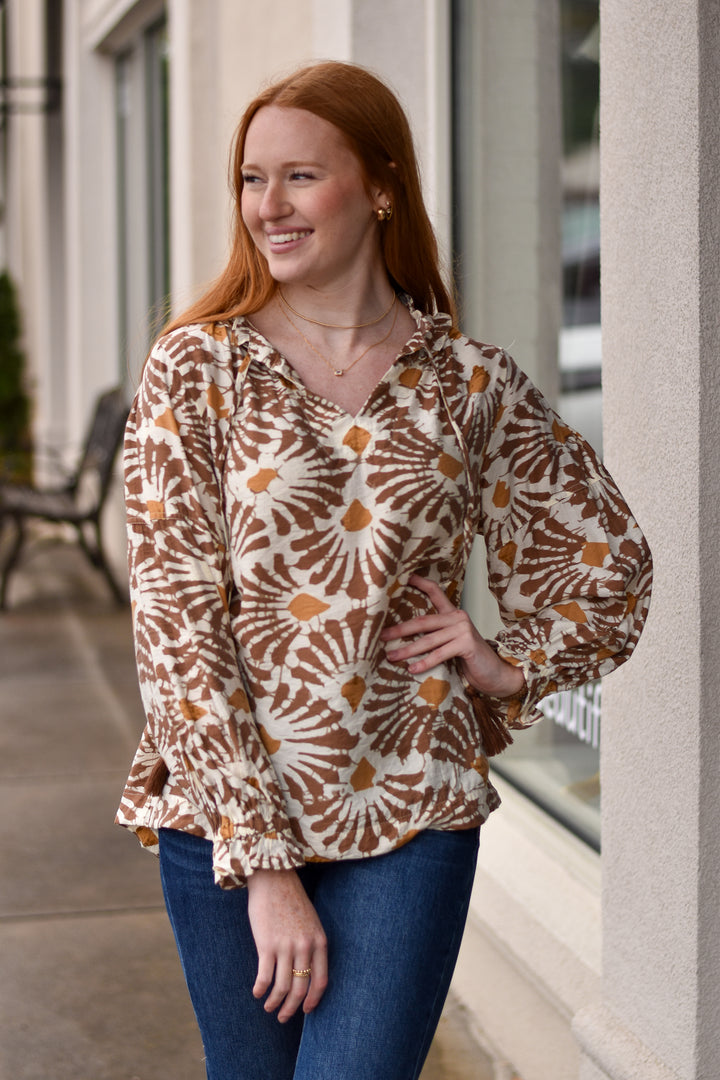 Gypsy Floral Print Blouse