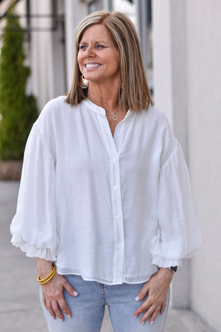 Fate Puff Sleeve Button Shirt